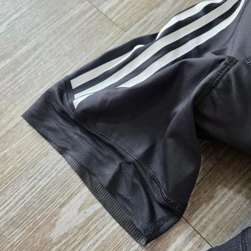 Adidas The Bib Padded Cycling Shorts Black White Women's Large Breathable Straps - Picture 8 of 15